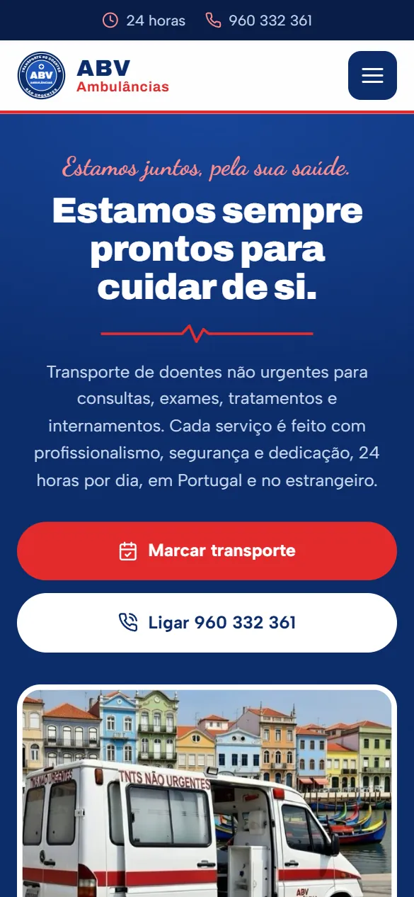 ABV Ambulâncias sur téléphone