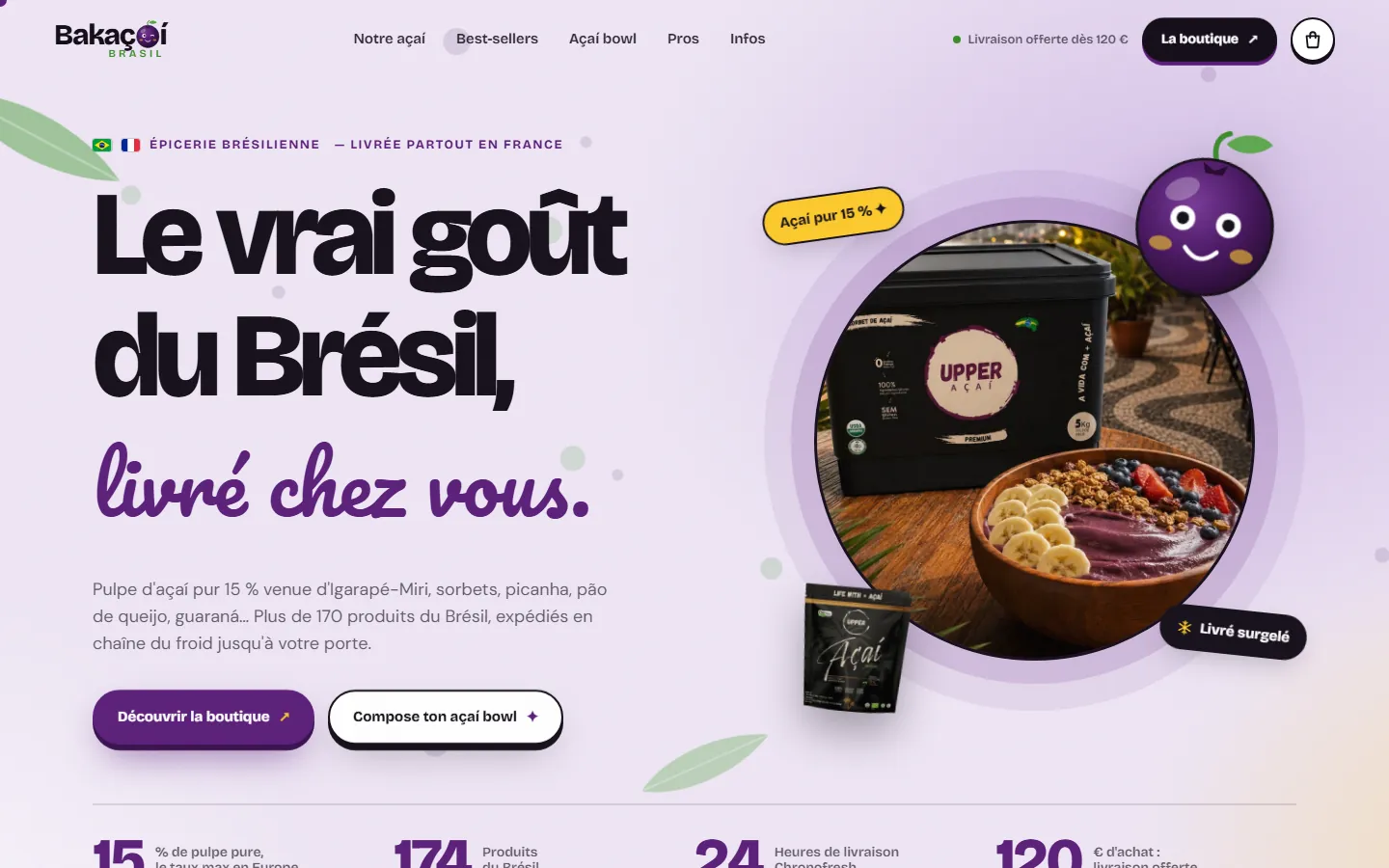 Page d'accueil du site Bakaçaí