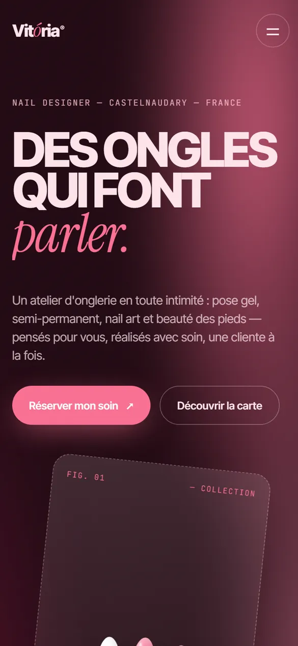 Vitória Onglerie sur téléphone