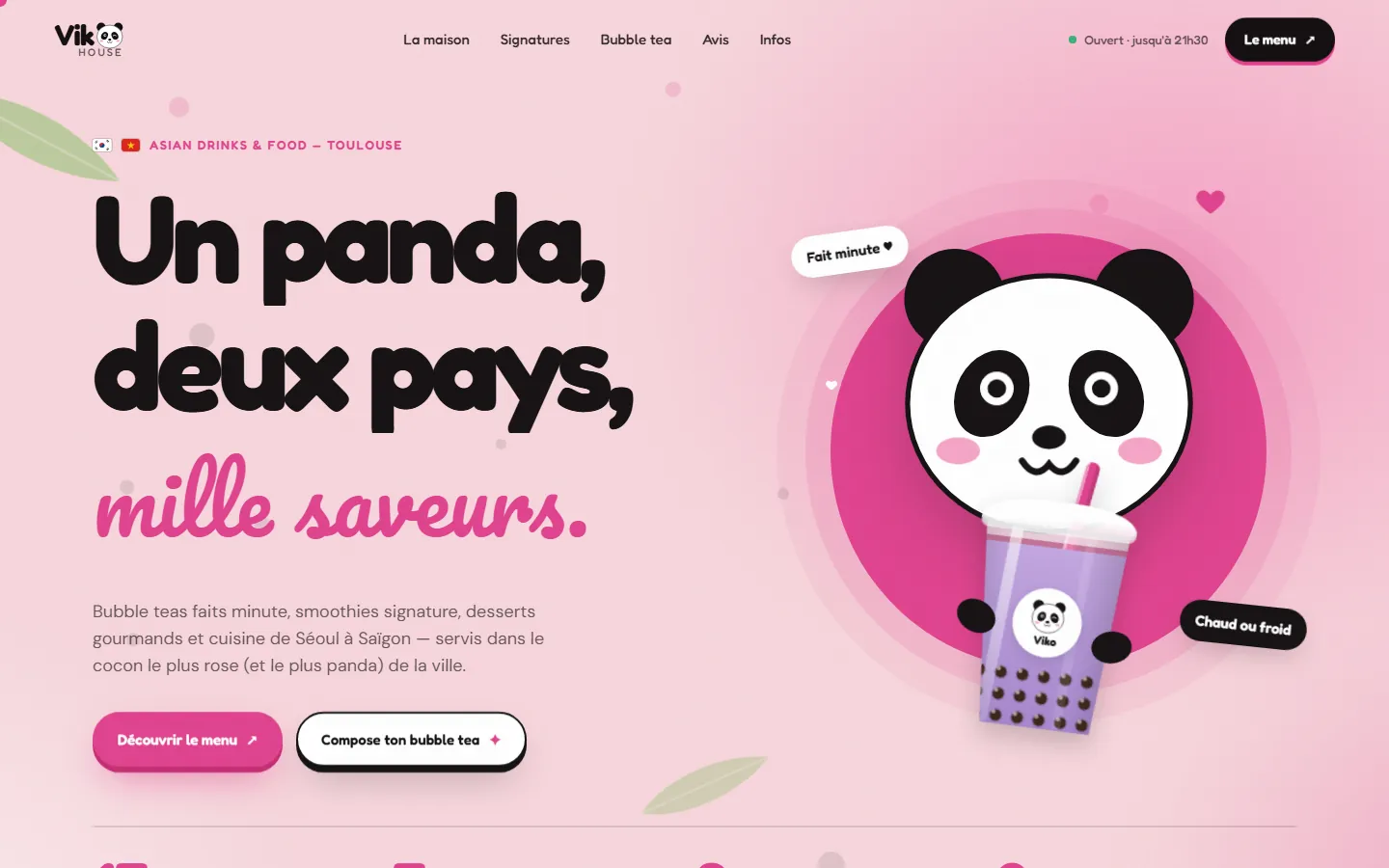 Page d'accueil du site Viko House