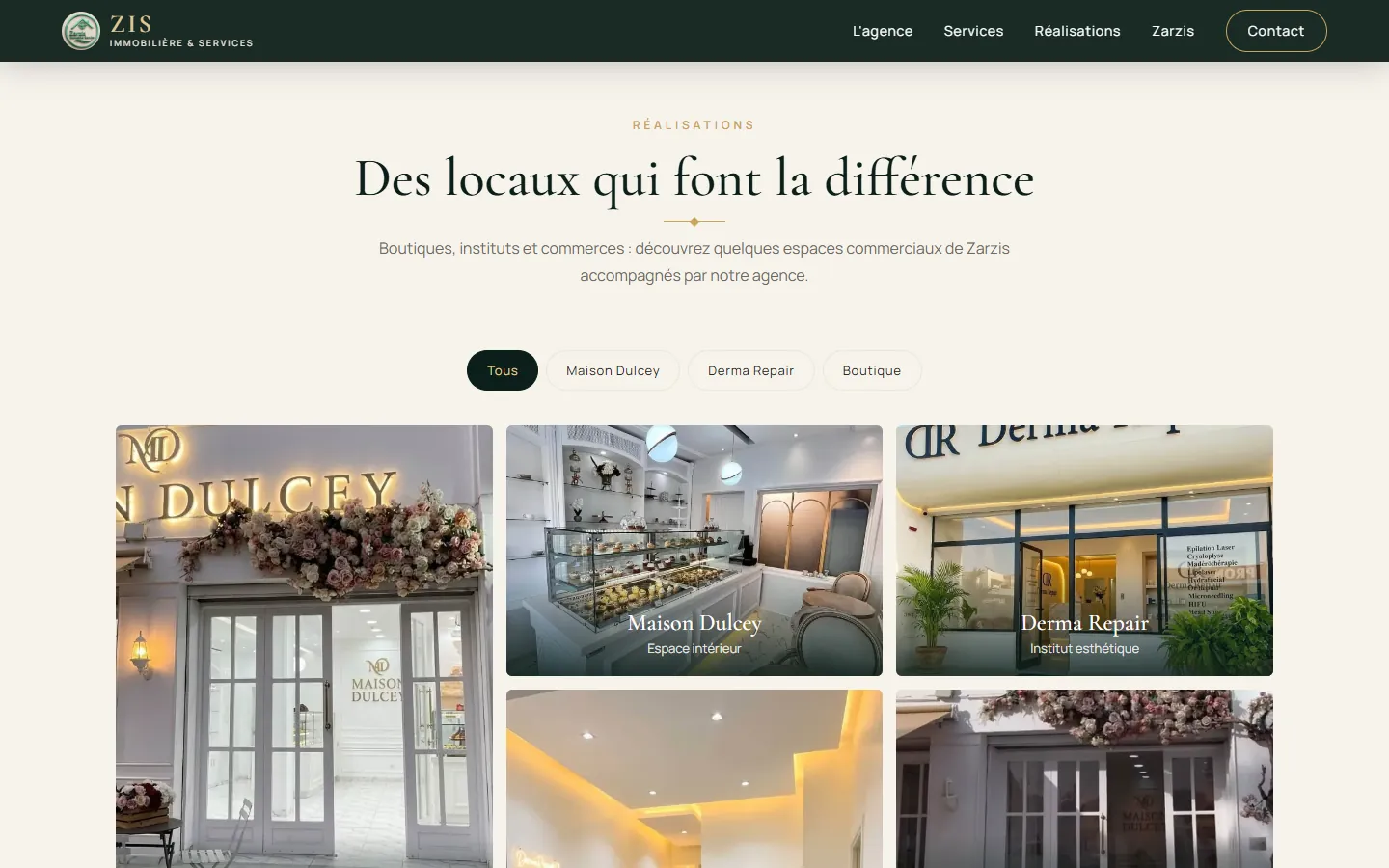 Réalisations : locaux commerciaux à Zarzis